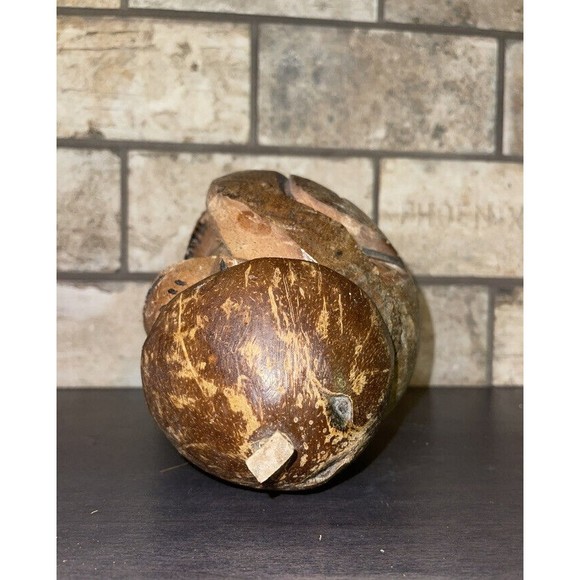 Vintage Hawaii Souvenir Coconut Monkey Coin Bank Home Decor - Picture 6 of 6